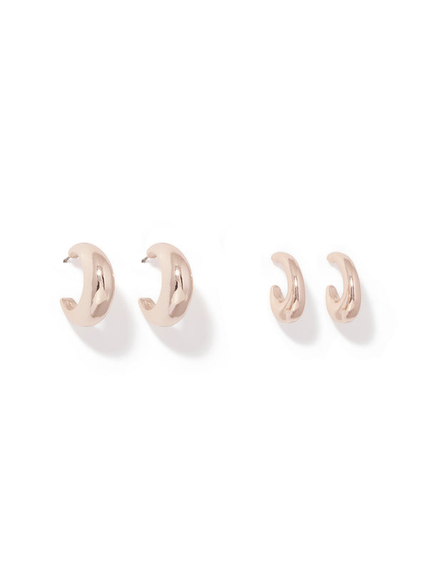 Carla Curve Earrings 2 Pack Forever New