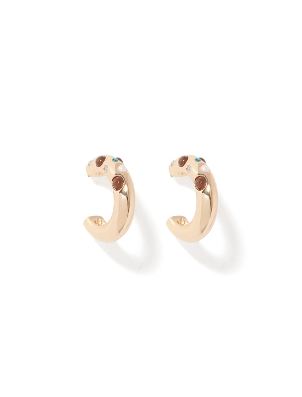 Sylvie Stone Hoop Earrings Forever New