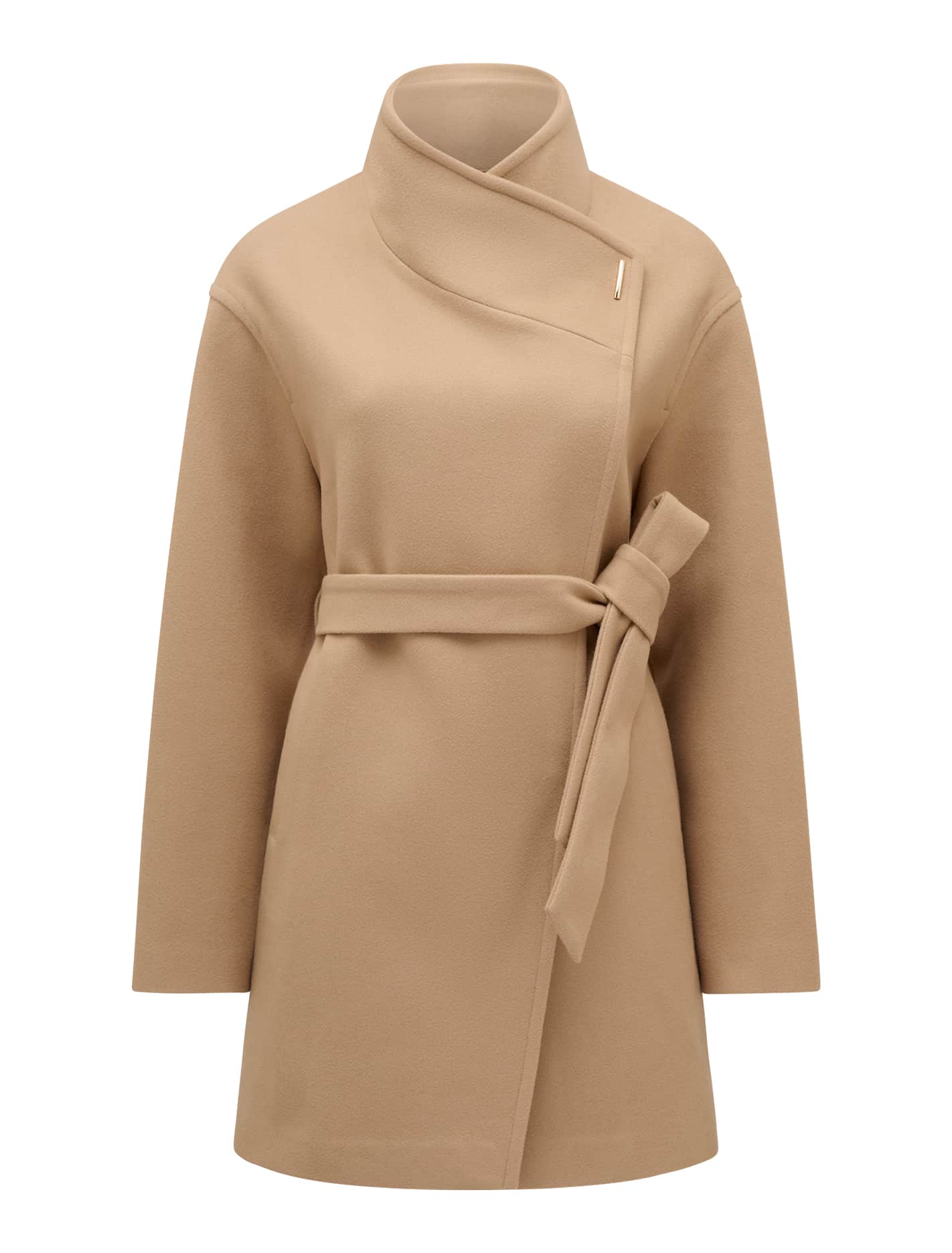 Lola Funnel Neck Wrap Coat Forever New