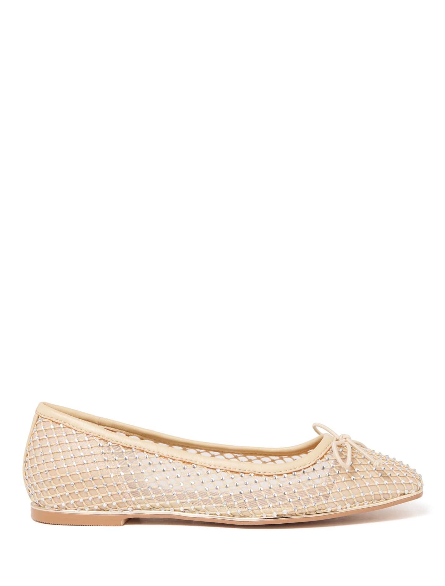 Josefine Diamante Mesh Flat Ballet Pump Forever New