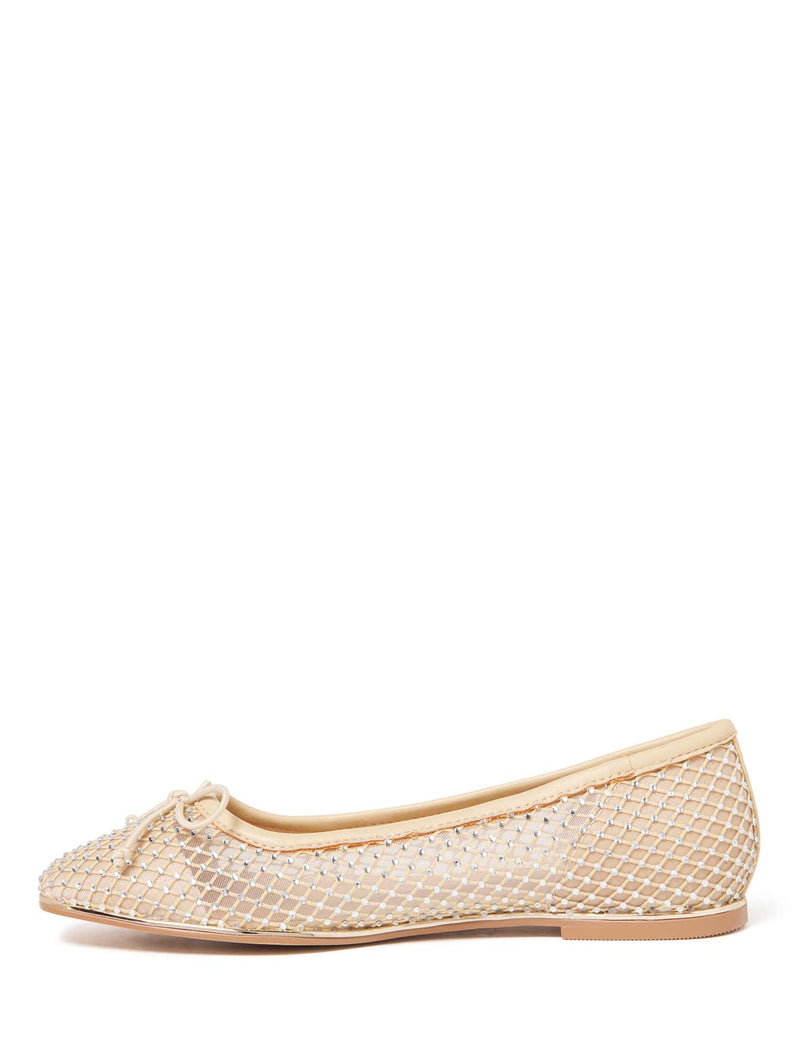 Josefine Diamante Mesh Flat Ballet Pump Forever New