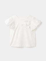 Joy Puff Sleeve Flower Girls T-shirt Forever New