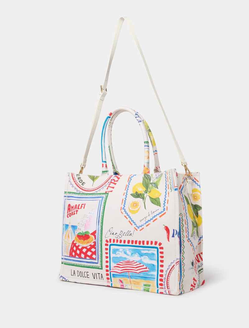 Amalfi Printed Tote Bag Forever New