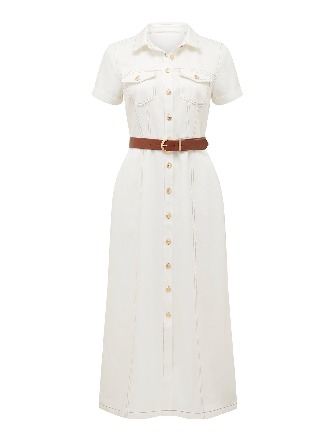 Lana Short Sleeve Midi Dress Forever New