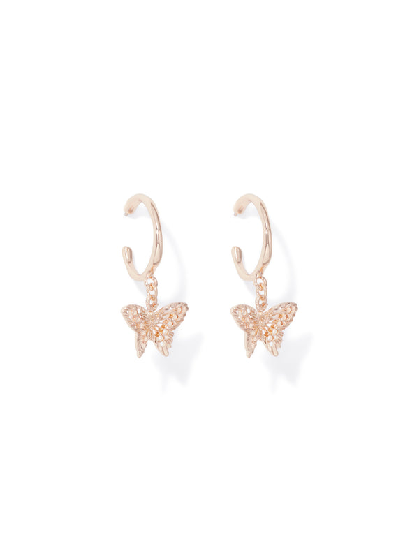 Rania Small Butterfly Hoop Earrings Forever New