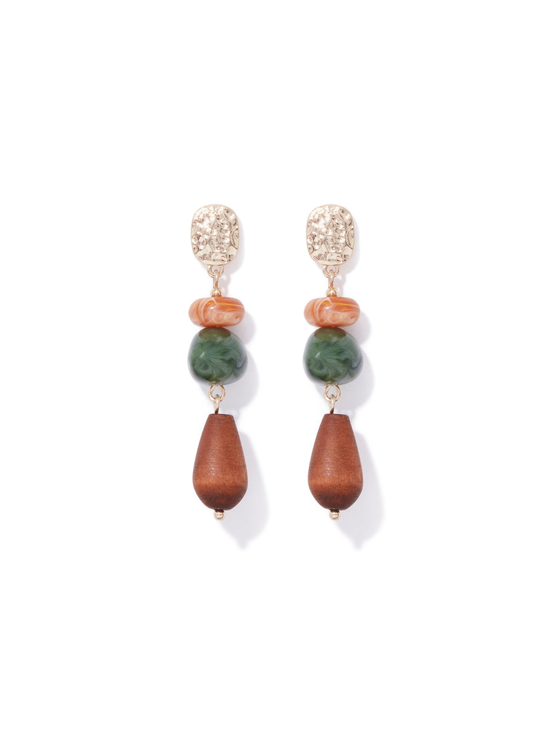 Marlowe Texture & Stone Earrings Forever New