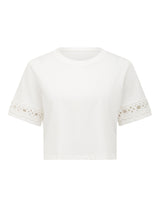 Carmen Crochet Trim T-Shirt Forever New