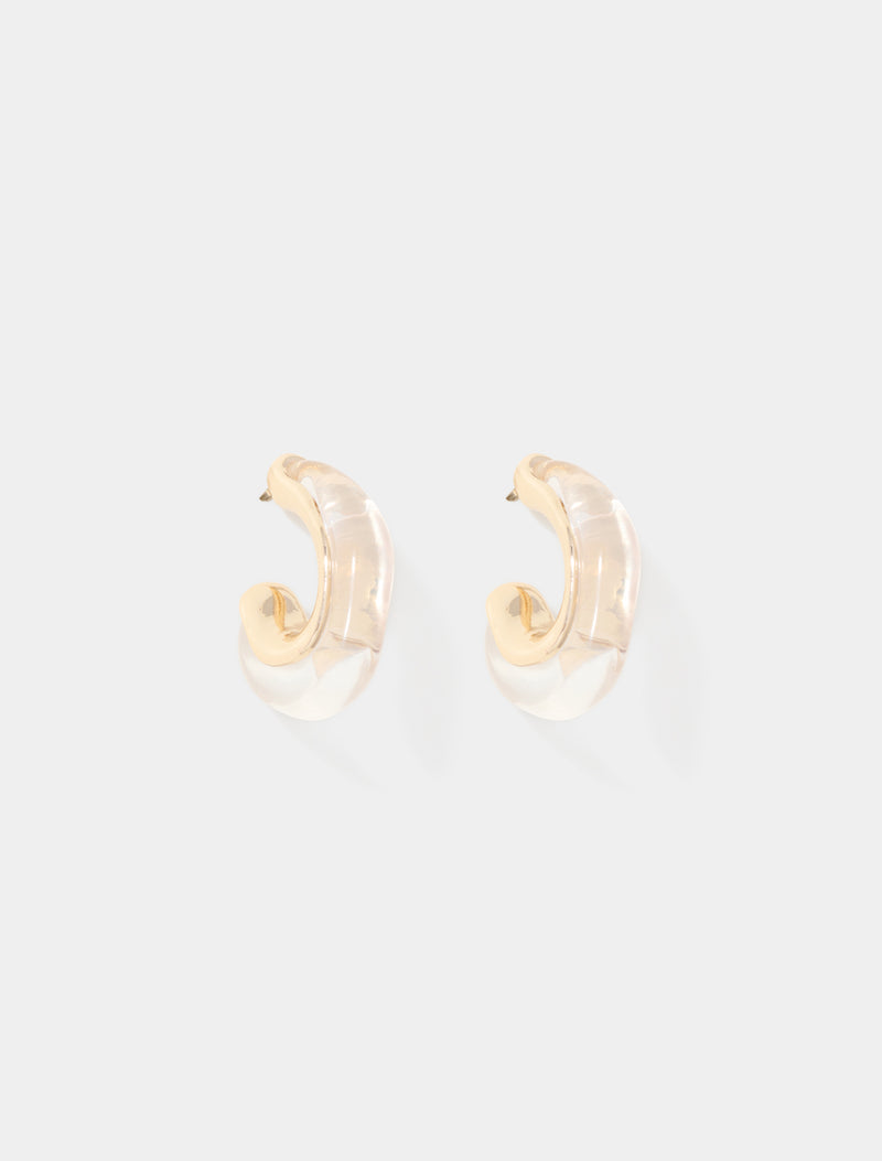 Azura Clear Acrylic Drop Earrings Forever New