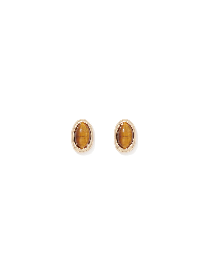 Parisa Organic Stone Stud Earrings Forever New