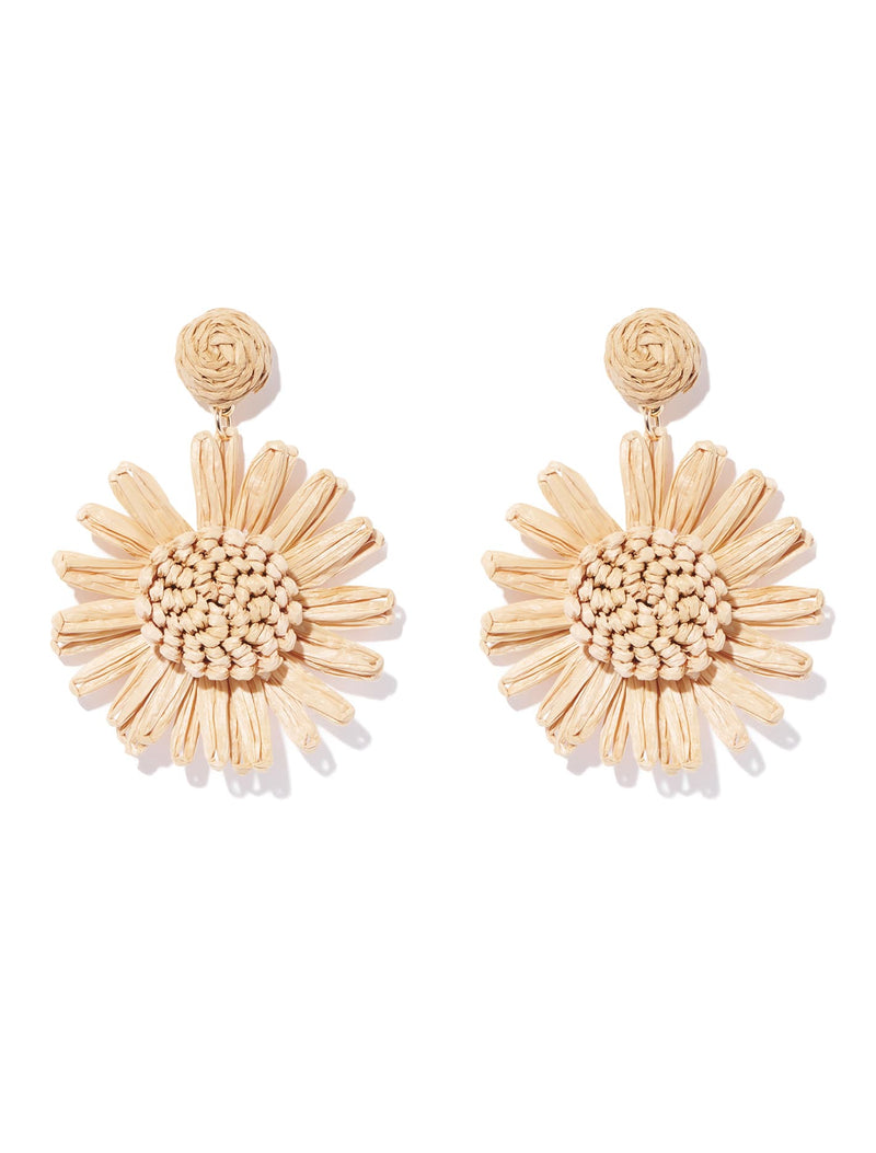 Elaina Woven Flower Earrings Forever New