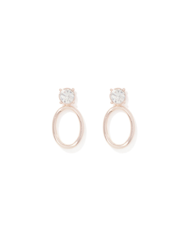 Orly Stone Oval Hoop Earrings Forever New