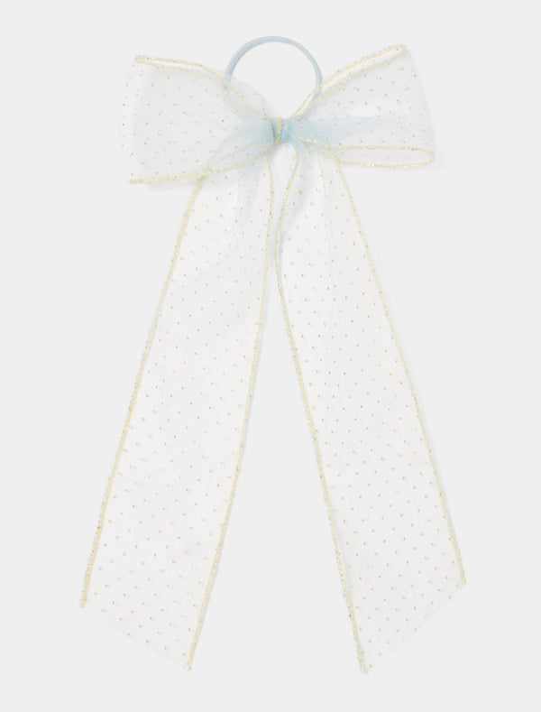 Mara Organza Spot Bow Hair Tie Forever New