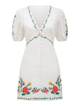 Veanne Embroidered Mini Dress Forever New