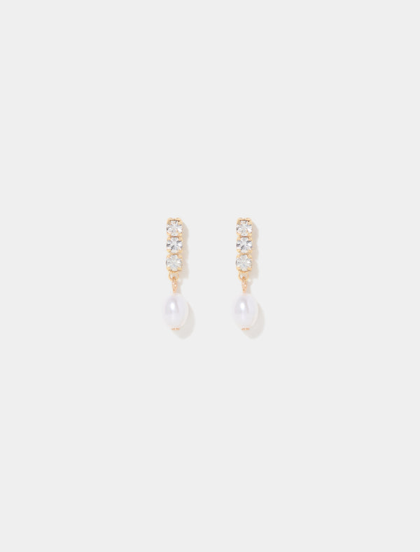 Gigi Glass Pearl Earrings Forever New