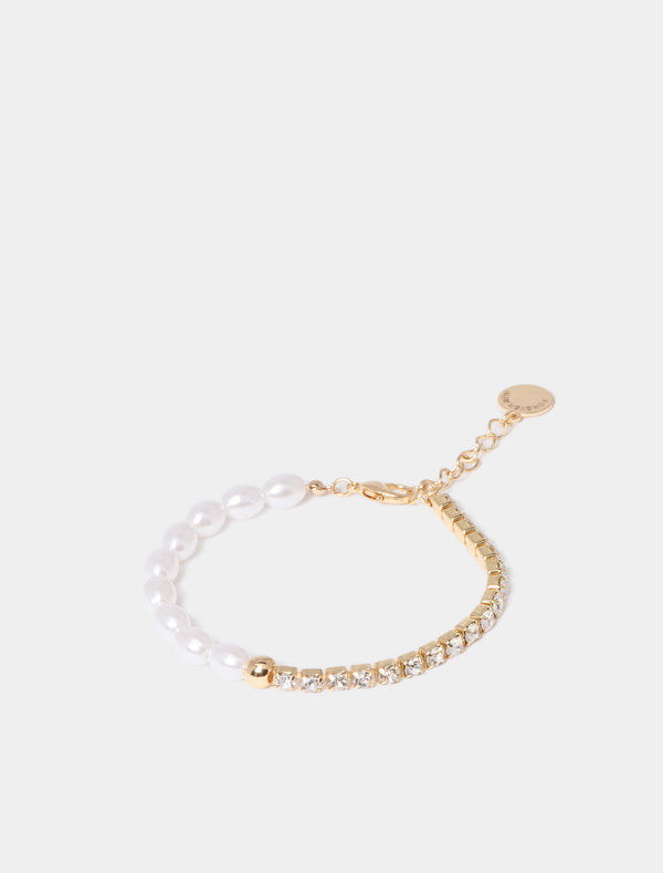 Gigi Glass Pearl Bracelet Forever New