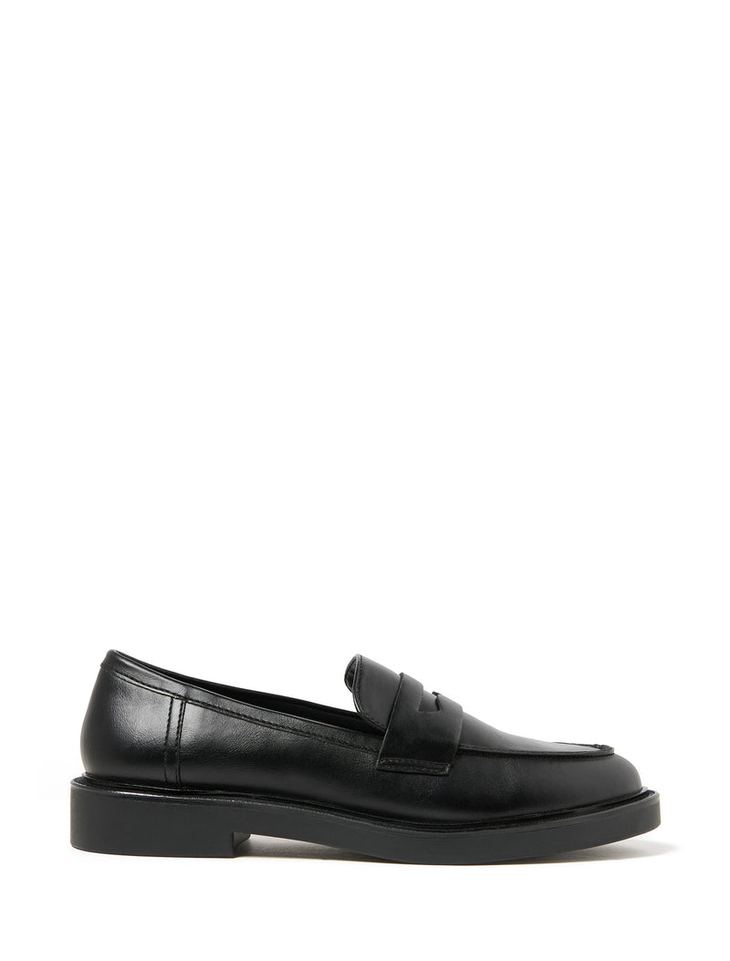 Dionne Penny Mocc Chunky Flat Loafer Black Forever New