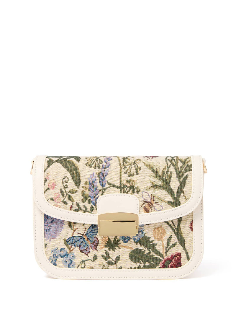 Fiona Floral Lock Shoulder Bag Forever New