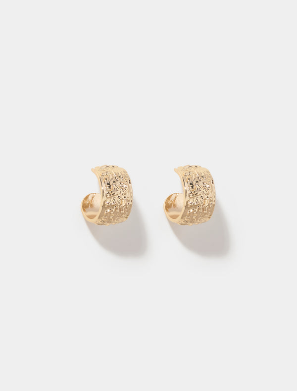 Signature Starling Texture Hoop Earrings Forever New