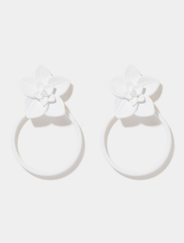 Signature Frieda Flower Hoop Earrings Forever New