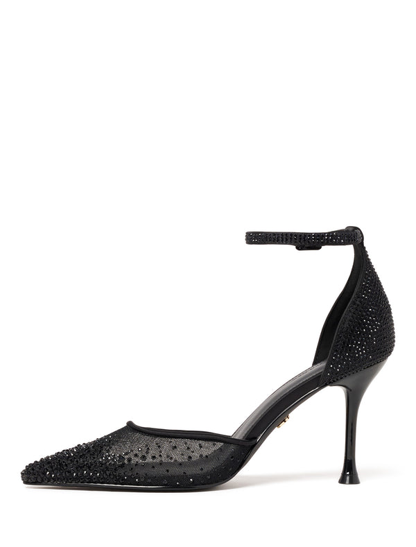 Evelyn Embellished Mesh Evening Heel Forever New