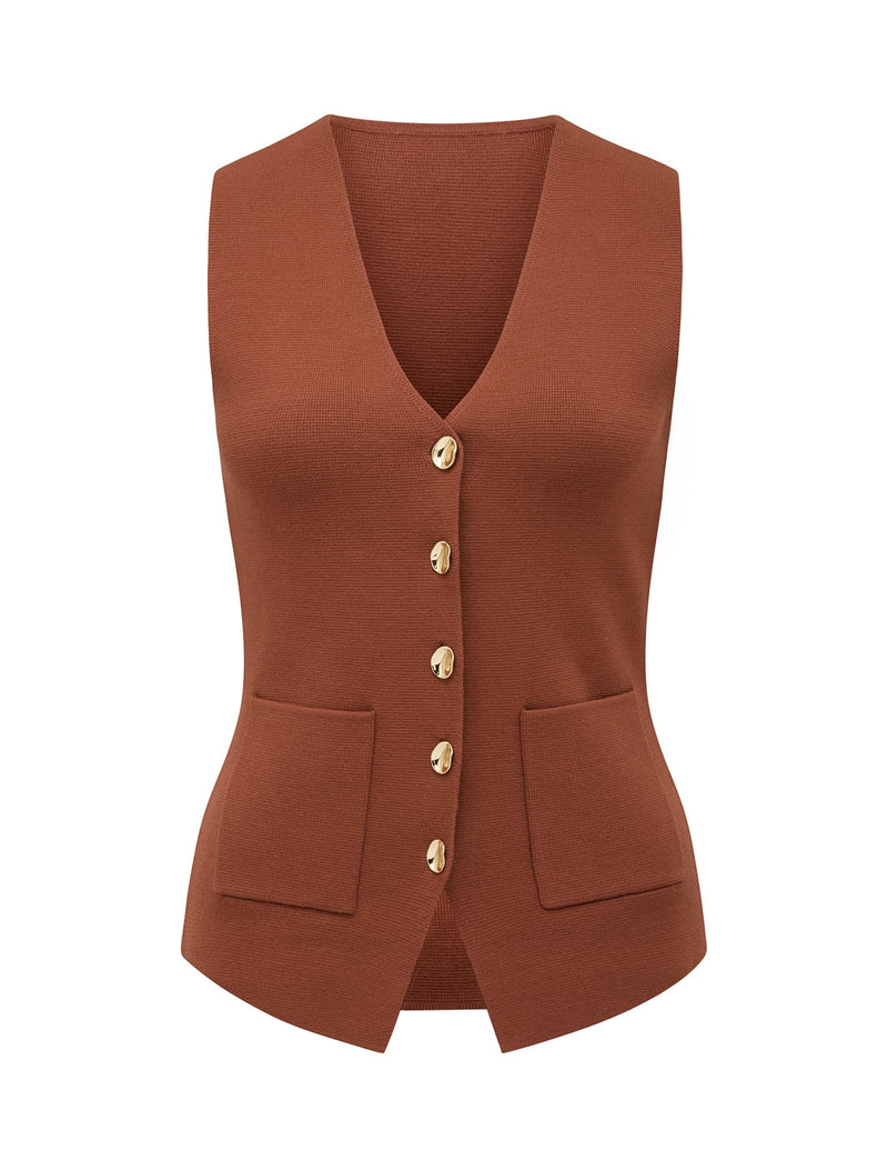 Laura Knitted Waistcoat Forever New