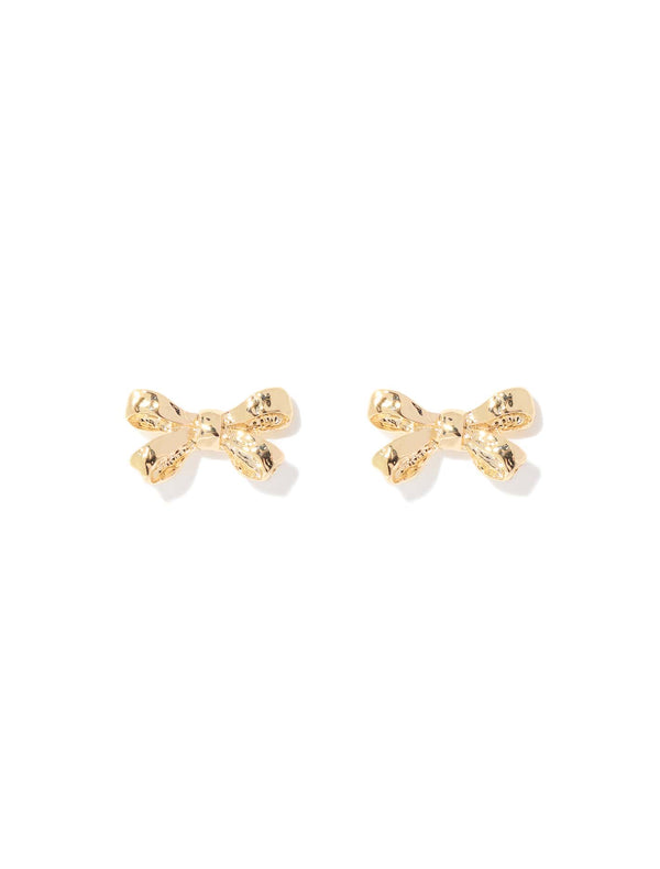 Teresa Texture Bow Earrings Forever New