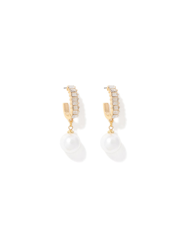 Tina Crystal Pearl Earrings Forever New