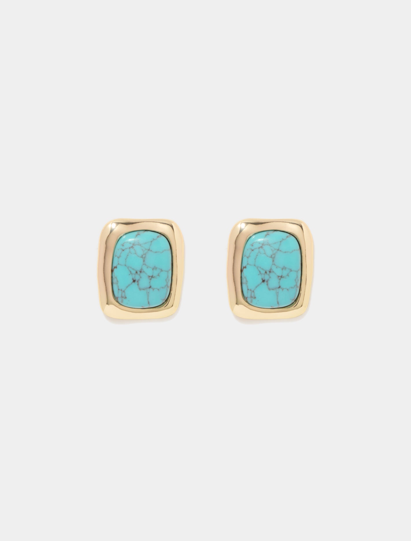 Signature Sandra Stone Stud Earrings 0 Turquoise Gold Forever New