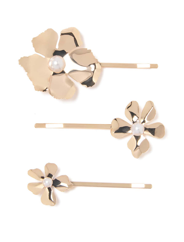 Fiora Flower Pearl Hair Slides Forever New