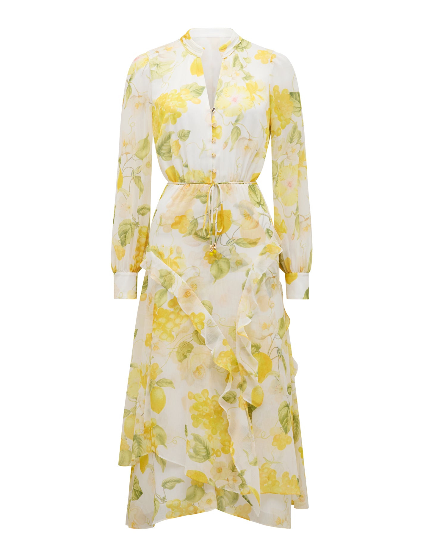 Sutton Ruffle Hem Midi Dress Forever New