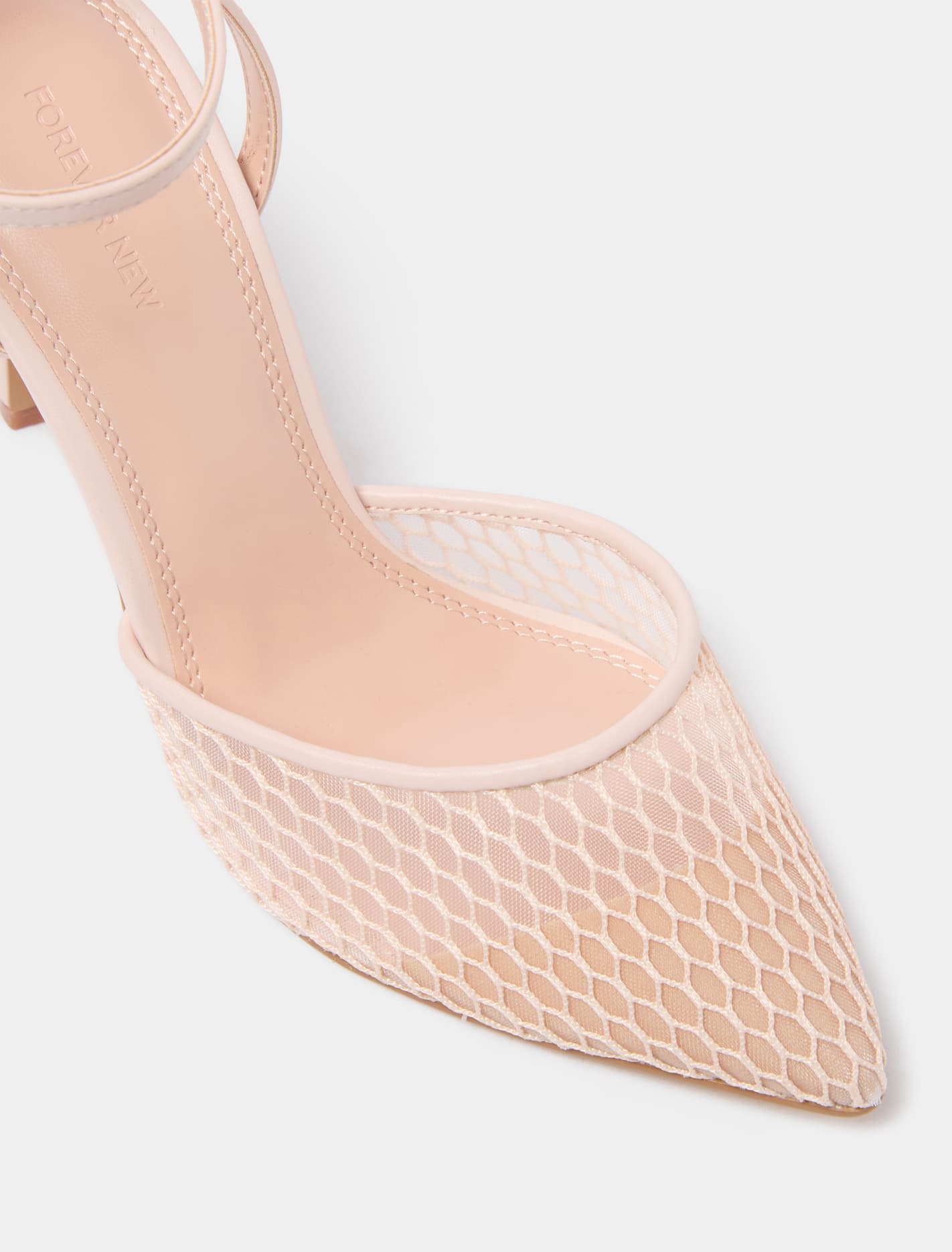 Payton Mesh Round Toe PM Heel Sandal Forever New