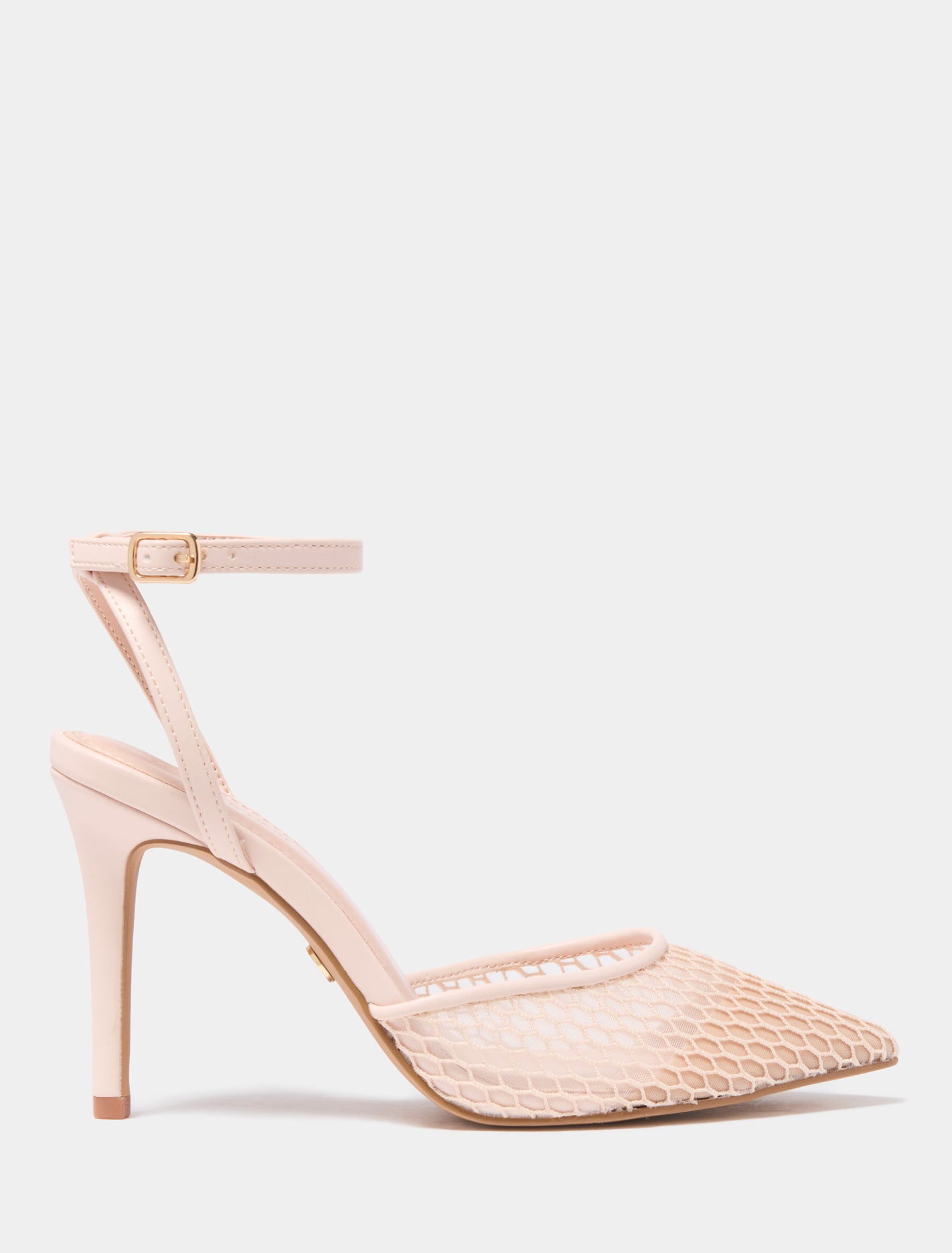 Payton Mesh Round Toe PM Heel Sandal Nude Forever New