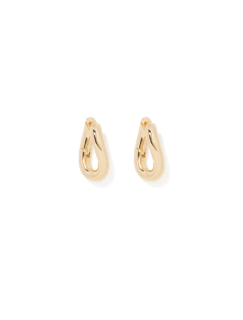 Addie Simple Twist Hoop Earrings 0 Gold Plated Forever New