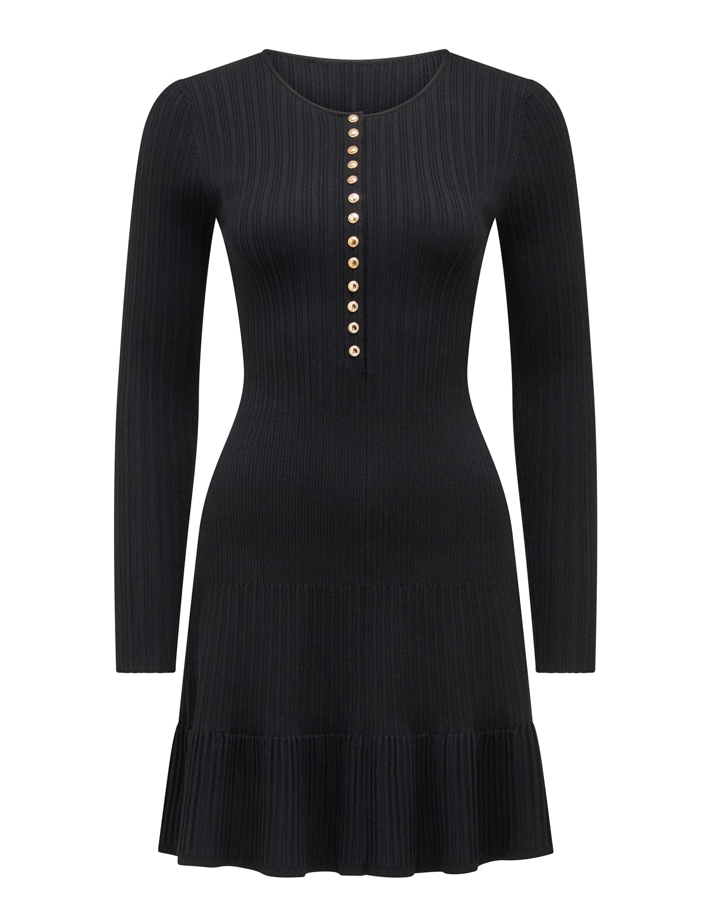 Louise Button Through Knit Mini Dress Forever New