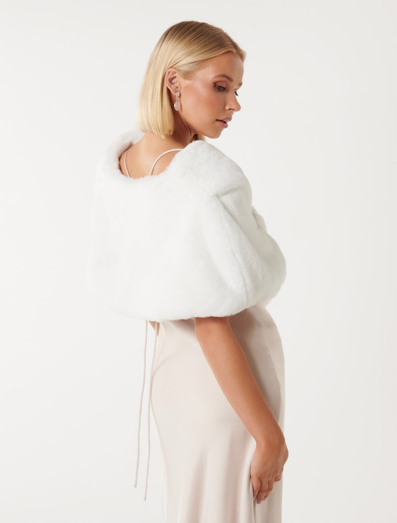 Sophia Faux Fur Wrap Forever New