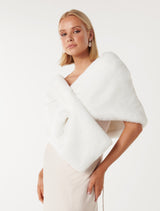 Sophia Faux Fur Wrap Forever New