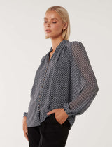 Gwen Button Detail Blouse Forever New