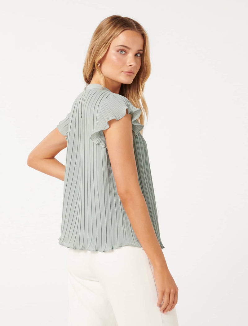 Hannah Flutter Sleeve Blouse Forever New