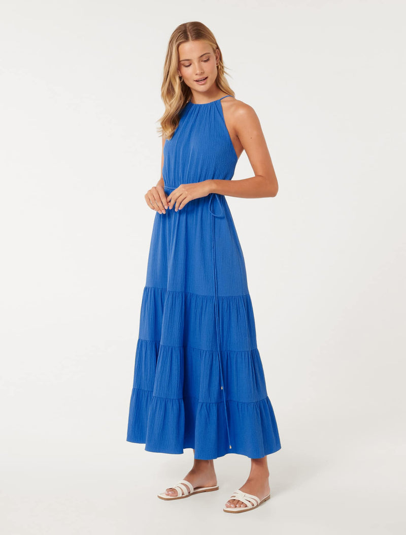 Gigi Strappy Tiered Maxi Dress Forever New