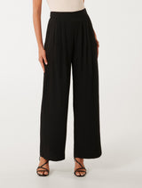 Emery Crinkle Wide Leg Pants Forever New