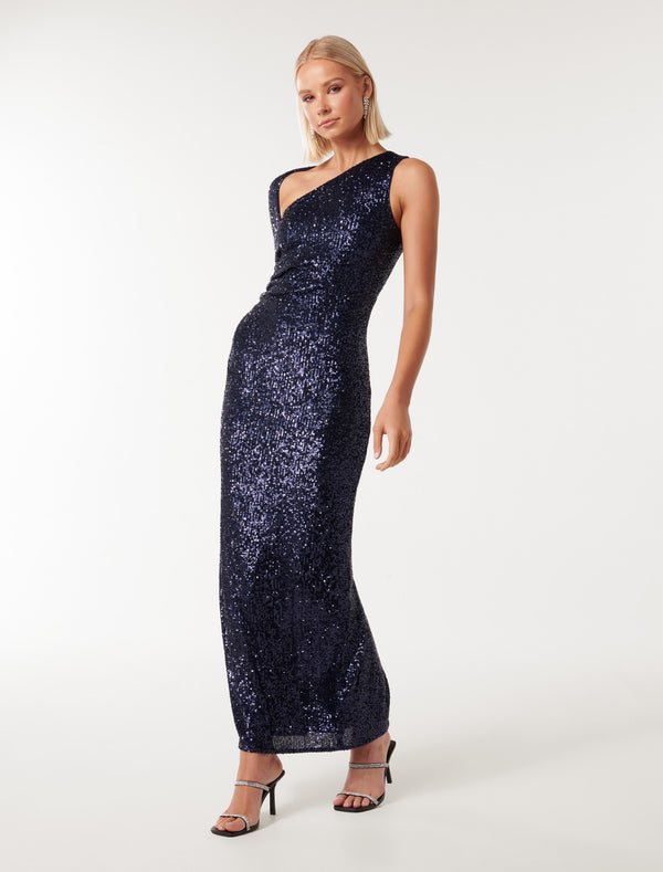 Courtney Sequin Bodycon Maxi Dress Forever New