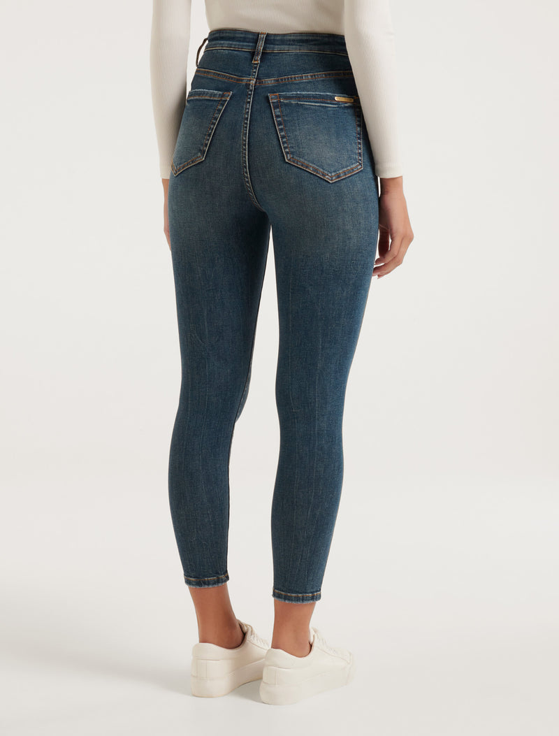 Mila Cropped High-Rise Skinny Jeans Forever New