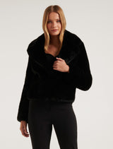 Amelia Cropped Fur Coat Forever New