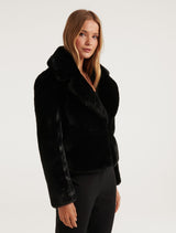 Amelia Cropped Fur Coat Forever New