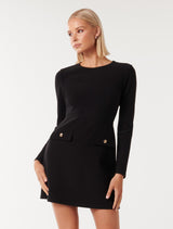 Jinny Long Sleeve Mini Dress Forever New