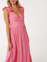 Selena Ruffle Shoulder Maxi Dress Forever New