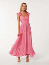 Selena Ruffle Shoulder Maxi Dress Forever New