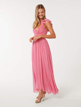 Selena Ruffle Shoulder Maxi Dress Forever New