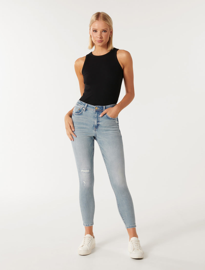 Nala Mid-Rise Ankle Skinny Jeans Forever New