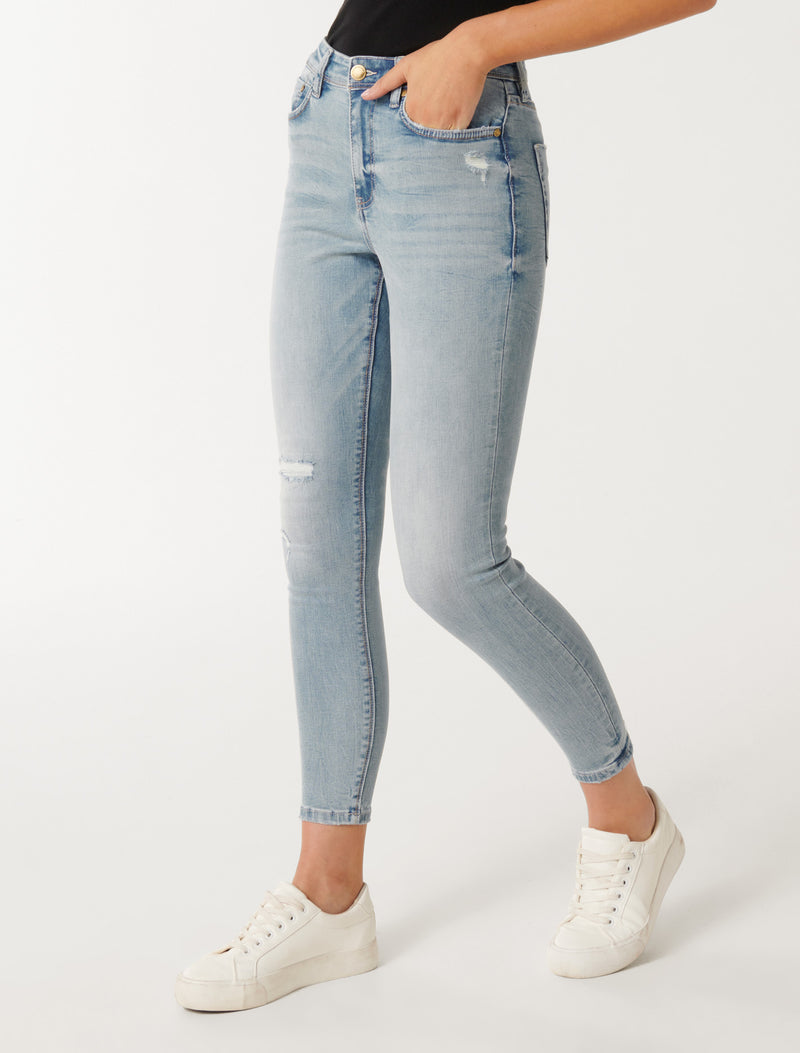 Nala Mid-Rise Ankle Skinny Jeans Forever New